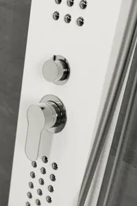 Alegre | panou de duș White, oțel inoxidabil