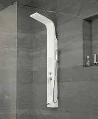 Merin | panou de duș White, oțel inoxidabil