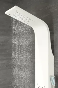 Merin | panou de duș White, oțel inoxidabil