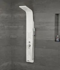 Merin | panou de duș White, oțel inoxidabil