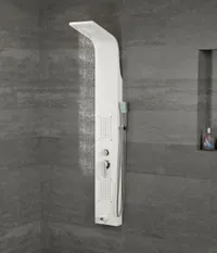 Merin | panou de duș White, oțel inoxidabil