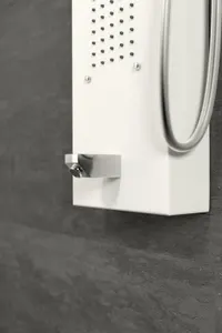 Merin | panou de duș White, oțel inoxidabil