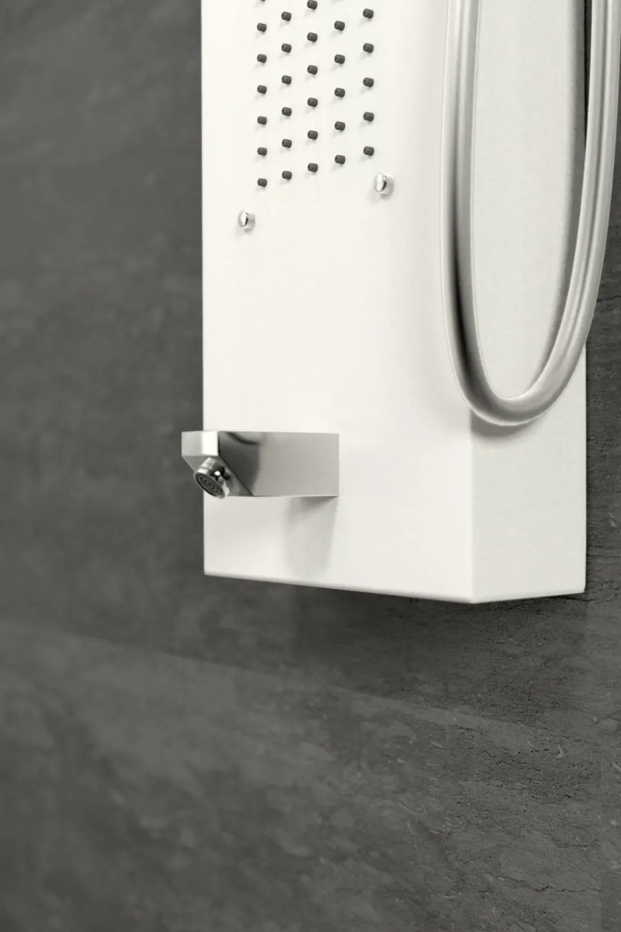 Merin | panou de duș White, oțel inoxidabil