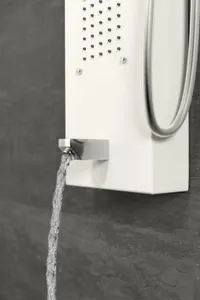 Merin | panou de duș White, oțel inoxidabil