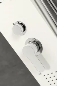 Bologna | panou de duș White, oțel inoxidabil