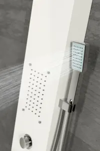 Bologna | panou de duș White, oțel inoxidabil