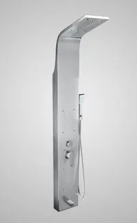 Merin | panou de duș Silver, oțel inoxidabil