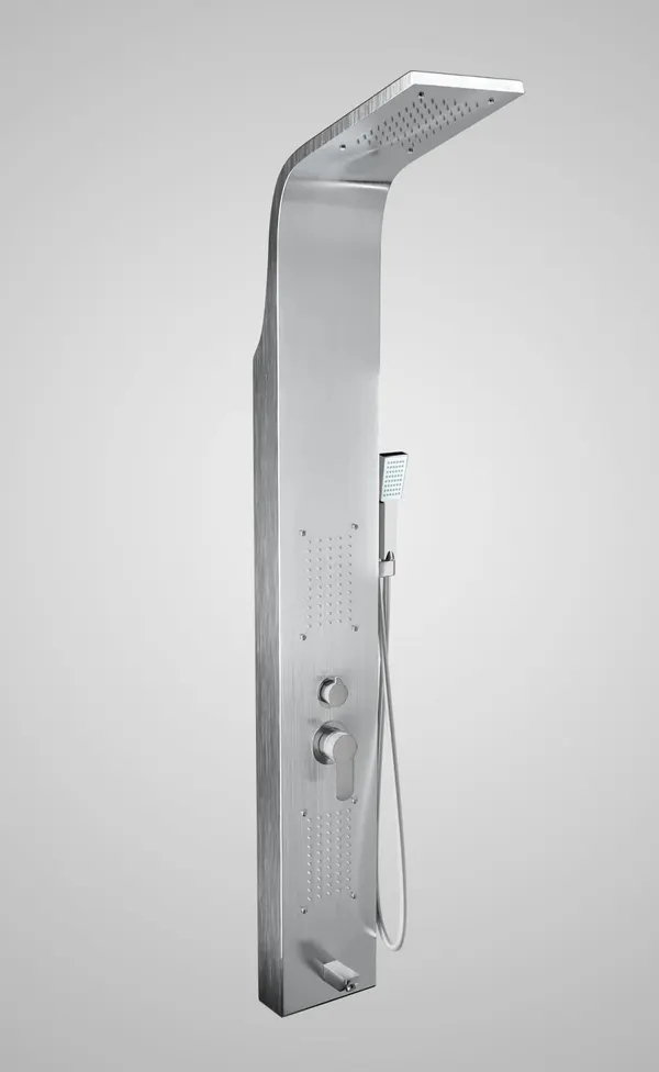 Merin | panou de duș Silver, oțel inoxidabil
