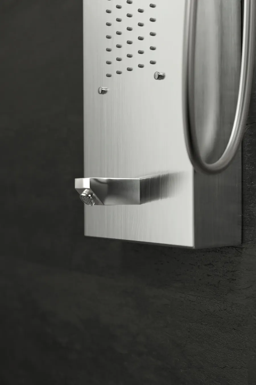 Merin | panou de duș Silver, oțel inoxidabil