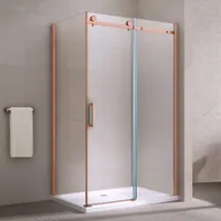 Milano | cabină de duș Duo Rose Gold 80x120, 195cm, 8mm, NANO