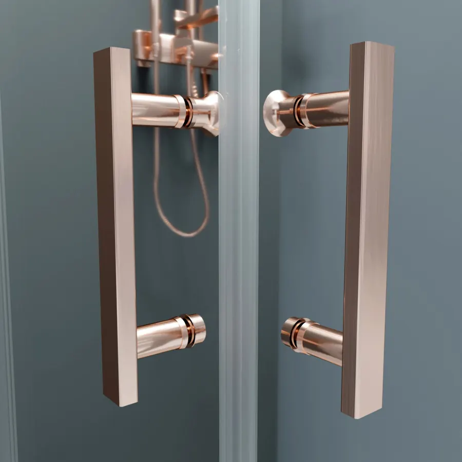 Motril | cabină de duș Rose Gold 80x80 190cm, 6mm, NANO
