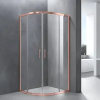 Murcia | cabină de duș semirotundă Rose Gold 80x80, 190cm, 6mm, NANO