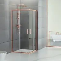 Motril | cabină de duș Rose Gold 90x90, 190cm, 6mm, NANO