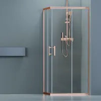 Motril | cabină de duș Rose Gold 90x90, 190cm, 6mm, NANO