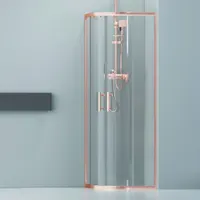Murcia | cabină de duș semirotundă Rose Gold 90x90, 190cm, 6mm, NANO