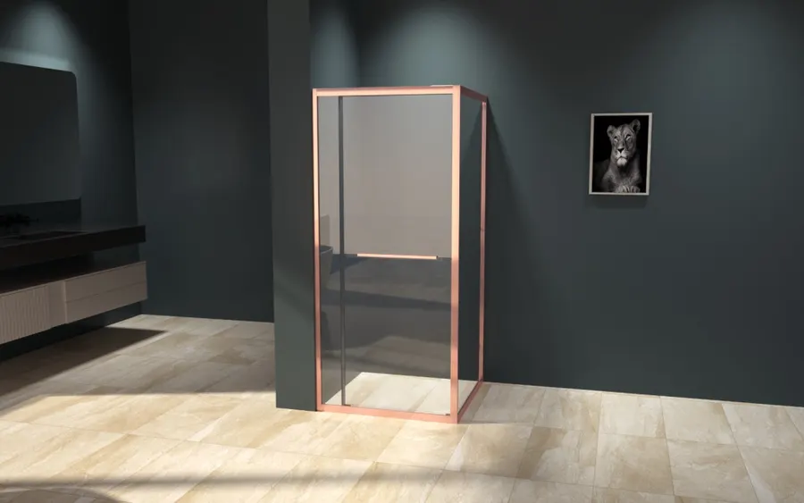 Firenze | cabină de duș Rose Gold 6mm 80 cm, NANO