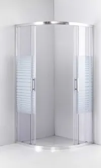 Avignon | cabină de duș semirotundă White 6mm 90*90 190cm