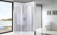 Avignon | cabină de duș semirotundă White 6mm 90*90 190cm